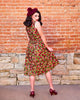 Pomegranate Midi Dress by Retrolicious