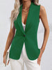 Women's Sleeveless Single-Button Cardigan Jacket – Round Neck by FitiqueFit