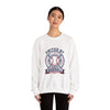 United by Baseball Crewneck Sweatshirt | Patriotic Baseball Graphic, Vintage Red White Blue by Tristan’s Treehouse