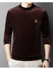 Men's Plus Size Velvet Embroidered Warm T-Shirt by Simply Love