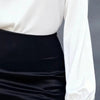 Women’s V‑Neck Business Casual Blouse – Relaxed Fit Long Sleeve Shirt by FitiqueFit