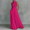 Women's French-Style High-Waist Midi Dress with Ribbon Tie by FitiqueFit