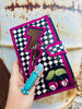 Pink Electric Rodeo Checkers Long Wallet by Neon Spur
