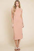 Ribbed Knit Sleeveless Midi Dress For Women – Elegant, Versatile and Stylish Sleeveless Dress with Ribbed Knit Texture and Midi Length by Stevvex