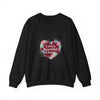 Love's Beautiful Chaos Sweatshirt | soft grunge heart, distressed collage by Tristan’s Treehouse