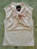Pink Striped Bow Top by Retrolicious