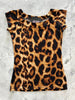 Retro Boat Neck Top in Leopard by Retrolicious