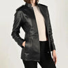 Vintage Style PU Jacket — Mid-Length Open Cardigan Leather Coat with Pockets by FitiqueFit