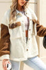 Women Cute Sherpa Jacket with Button Closure and Collared Neck in Elegant Retro Style by Stevvex