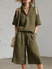 Short-Sleeve Shirt & Loose Shorts Two-Piece Set | Casual by FitiqueFit
