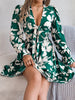 Feminine Lilac Ruffled Printed Long Sleeve Dress Summer Cute Midi Dress by Stevvex