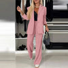 Casual Printed Suit Set for Women – Geometric Long Sleeve Two Piece Outfit by FitiqueFit