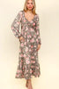 Twisted Detail Ruffled Hem Floral Dress with Side Pockets For Women – Feminine Floral Print, Sophisticated Twist Detail, Fun Ruffled Hem & Convenient Pockets by Stevvex