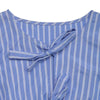 Women’s Striped Tie-Front Puff Sleeve Mini Dress by FitiqueFit