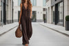 Women’s Loose V-Neck Sleeveless Wide-Leg Jumpsuit by FitiqueFit