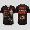 Unisex Horror Graphic Print Baseball Jersey – Slasher Theme Button-Up & Spooky Party Wear