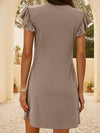 Lovelet V-Neck Ruffled Cap Sleeve Mini Dress