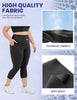 High-waisted cropped yoga pants with pockets by FitiqueFit