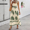 Women’s Wide-Strap Printed Maxi Dress by FitiqueFit