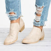 Women's Retro Chunky Heel Ankle Boots – Block Heel Faux Suede by FitiqueFit