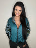 Old Timer Heavy Zip Fleece Hoodie | Teal Blocked by Luckless Outfitters