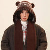 Women’s Cute Bear Ear Knitted Hat – Warm Ear-Covering Winter Beanie by FitiqueFit