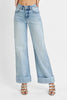 Risen Plus Size Tummy Control High Rise Ankle Cuffed Jeans