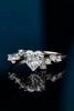 1 Carat Moissanite Heart 925 Sterling Silver Ring by Wild and Free Boutique