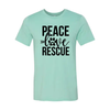 Peace Love Rescue T-Shirt by Furr Baby Gifts