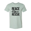 Peace Love Rescue T-Shirt by Furr Baby Gifts