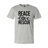 Peace Love Rescue T-Shirt by Furr Baby Gifts