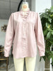 Women's Lace Print Cotton Linen Blouse by FitiqueFit