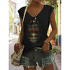Women's Bohemian Moon And Tree Graphic Tee by FitiqueFit