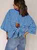 Striped Back Bow Tie T-Shirt by Simply Love