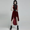Velvet Sleeveless Front Short Back Length Dress