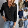 Women's Loose Fit Long Sleeve Knit Top – Button Detail, S–5XL by FitiqueFit