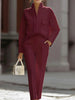 Women's Urban Commuter Pocketed Long-Sleeve Top & Pants Two-Piece Set by FitiqueFit