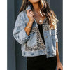 Women's Cropped Distressed Denim Jacket