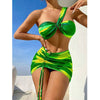 Gradient Color Three-piece Bikini Fashion Shoulder