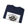 Honor Among Outlaws Crewneck, western skull art | gothic Americana, desert noir design by Tristan’s Treehouse