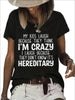 Women’s Vibrant Letter‑Print Crew‑Neck Tee by FitiqueFit