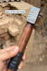 Heavy Duty Damascus Camp Axe with Leather Wrap Handle and Sheath, Hand-Forged Bushcraft Axe | JW SteelCrafts by JW SteelCrafts