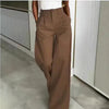 Women's Loose Flowing Straight-Leg Floor-Length Pants by FitiqueFit