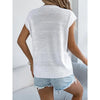 Women’s Heart Color Block Knit Top – Casual Sleeveless Valentine Tank by FitiqueFit