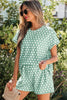 Green Polka Dot Print Short Set by Wild and Free Boutique