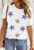Sequin Star Round Neck Short Sleeve T-Shirt by Simply Love