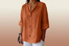 Women's V-Neck Buttoned Blouse by FitiqueFit