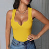 Summer Slim-fit Short Tank Top In Solid Color by My Store