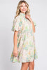Floral Eyelet Lace Puff Sleeve Mini Summer Dress – Fluttering, Feminine and Playful Floral Eyelet Lace Mini Dress with Puff Sleeves by Stevvex