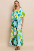 Floral Printed Slit Maxi Dress For Women – Summer Floral Maxi Dress, Elegant Slit Maxi Dress, Feminine Floral Dress, Romantic Floral Dress, Chic Summer Maxi Dress, Vibrant Slit Dress, Sophisticated Floral Dress by Stevvex